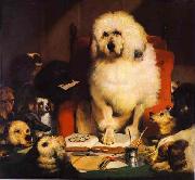 Sir edwin henry landseer,R.A. Laying Down The Law Germany oil painting artist